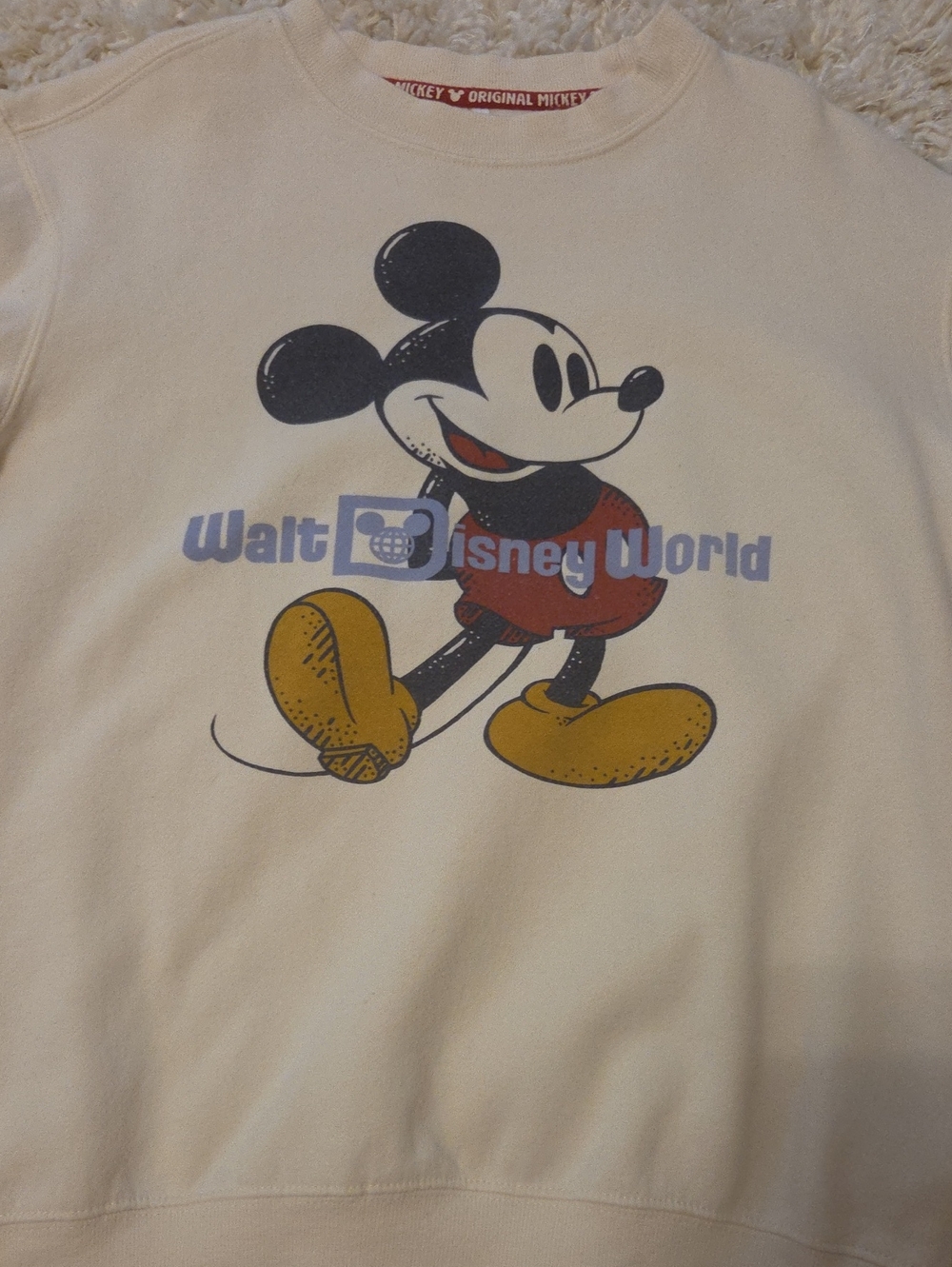 Disney Cream Walt Disney World Mickey Mouse Sweatshirt